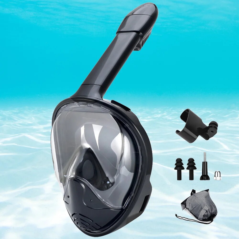 Freediving Mask Set - Unterwasser Schnorcheln Vollgesichts Kinder Schwimmmaske Set