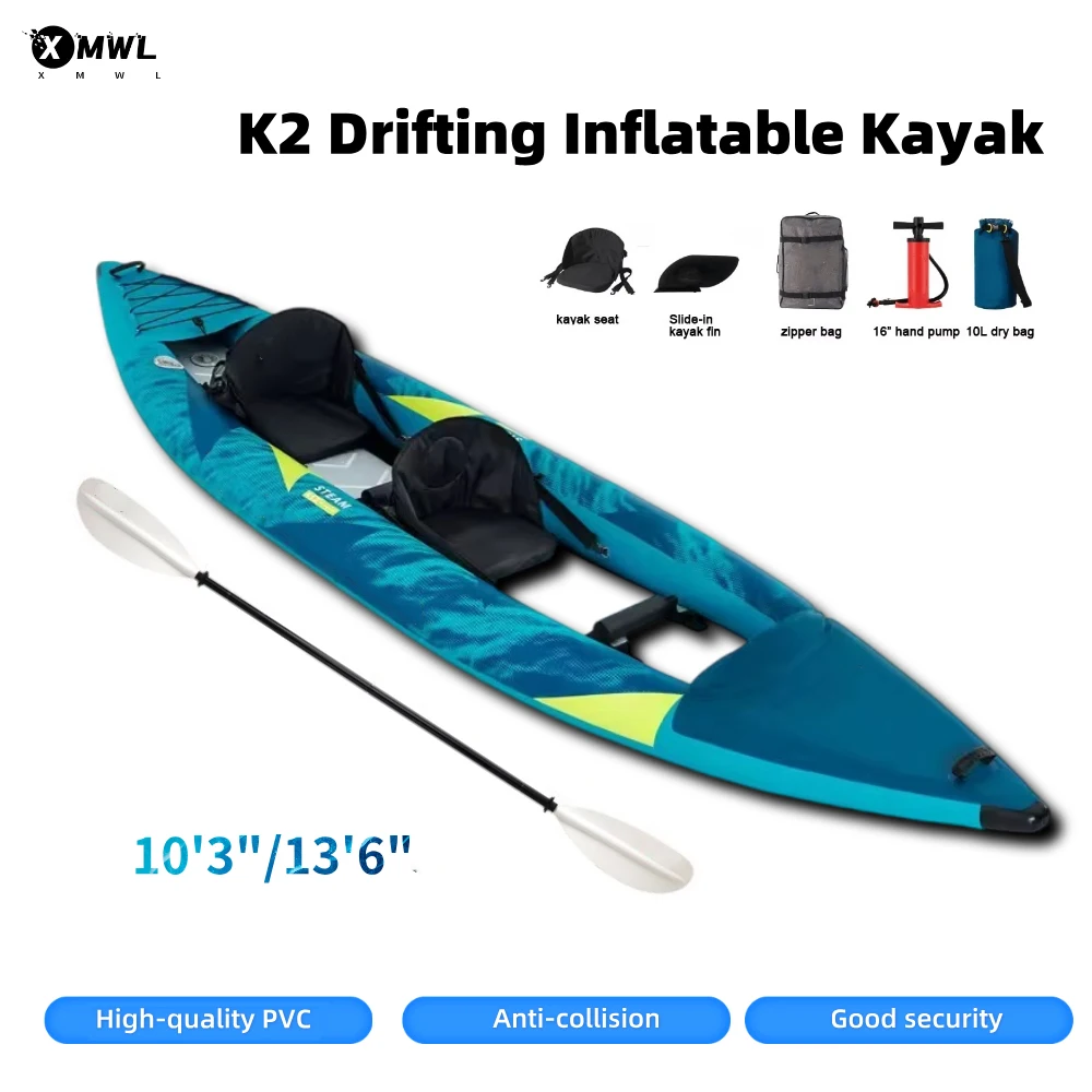 Aquatic Sports - Aufblasbares Kanu-Kajak für 1-2 Personen, 840D